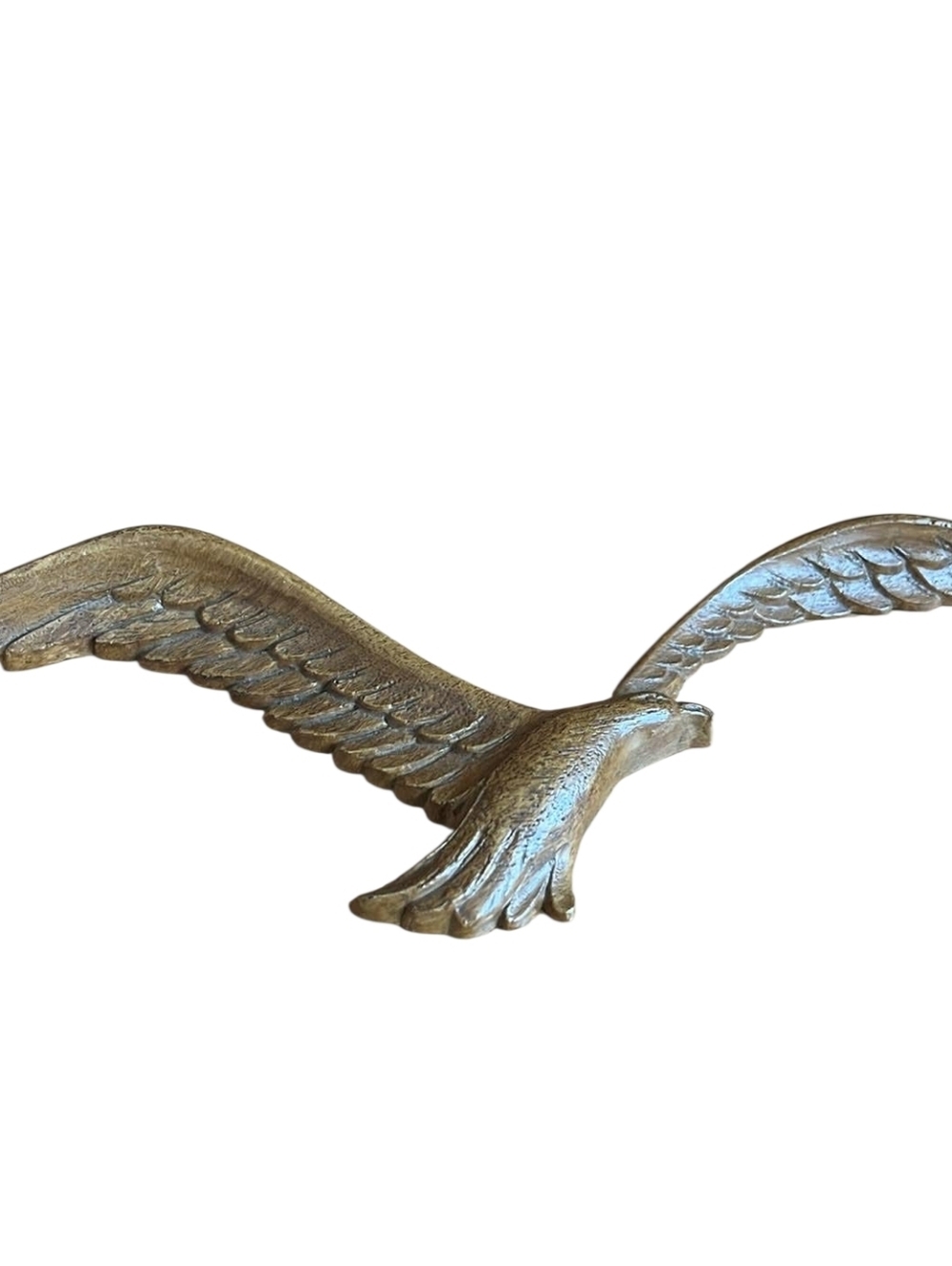 Vtg 1981 HOMCO Flying Seagull Wall Decor - MCM Coastal Faux Wood Bird